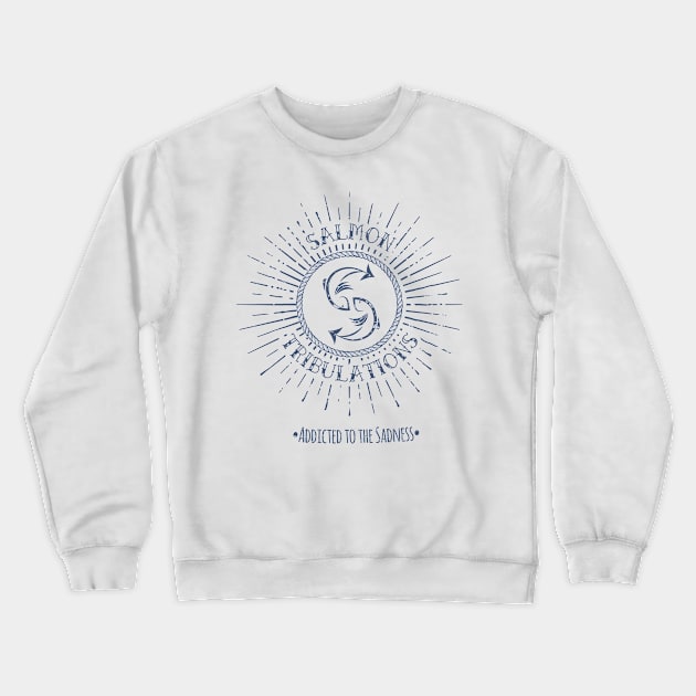 Salmon Tribulations Crewneck Sweatshirt by MadeByMystie